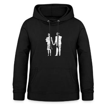 Paar Liebe - Frauen Hoodie - Schwarz - Vorne - AI Model Female 172 light (172cm)