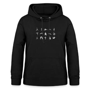 Yoga exercises Yoga Fitness - Women's Hoodie - black - Front - AI Model Female 172 light (172cm)