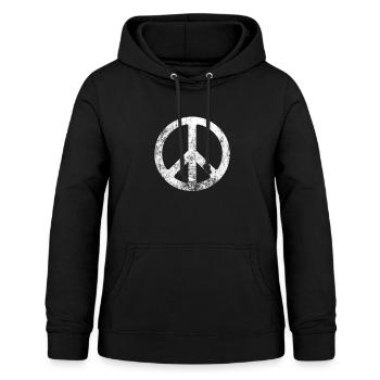Frieden - Frauen Hoodie - Schwarz - Vorne - AI Model Female 172 light (172cm)