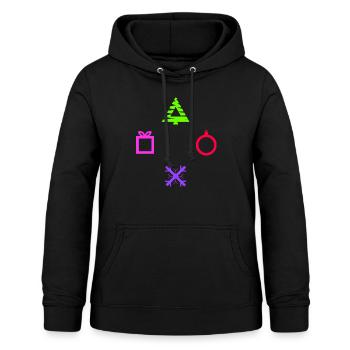 Gamer Console Buttons - Christmas Edition - Frauen Hoodie - Schwarz - Vorne - AI Model Female 172 light (172cm)