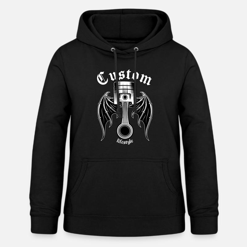 Bielle de piston de piston sur mesure - Sweat à capuche Femme - noir
