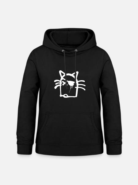 Coole Katze Sonja - Frauen Hoodie - Schwarz