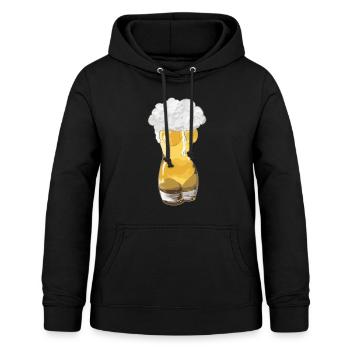 Tente de bière de géométrie de bière sur Malle T-shirt - Sweat à capuche Femme - noir - Devant - AI Model Female 172 light (172cm)