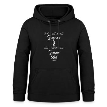 Ich will dich Segnen und du sollst ein Segen sein! - Frauen Hoodie - Schwarz - Vorne - AI Model Female 172 light (172cm)