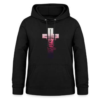Glaube - Frauen Hoodie - Schwarz - Vorne - AI Model Female 172 light (172cm)