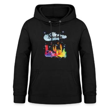 Barcelona City, Barcelona. Stadt Barcelona - Frauen Hoodie - Schwarz - Vorne - AI Model Female 172 light (172cm)