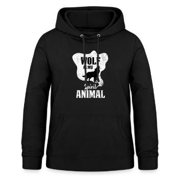 Wolf - Women's Hoodie - black - Front - AI Model Female 172 light (172cm)