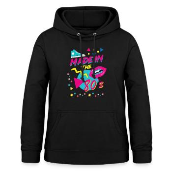 made in 80s - Frauen Hoodie - Schwarz - Vorne - AI Model Female 172 light (172cm)