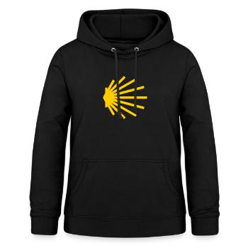 Jakobsmuschel - Frauen Hoodie - Schwarz - Vorne - AI Model Female 172 light (172cm)