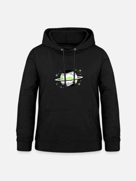 Agender Planet Agender Pride - Frauen Hoodie - Schwarz