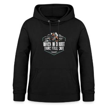 EN CAS DE DOUTE MOTONEIGE - Sweat à capuche Femme - noir - Devant - AI Model Female 172 light (172cm)