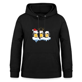 BIER SANTA HAT WEIHNACHTEN - Frauen Hoodie - Schwarz - Vorne - AI Model Female 172 light (172cm)