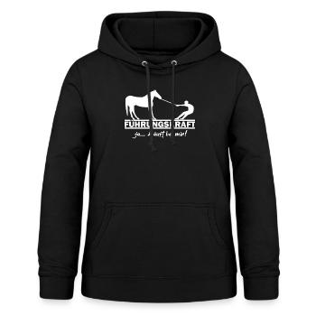 Führungskraft Westernreiten Pferd Reiterin QH - Frauen Hoodie - Schwarz - Vorne - AI Model Female 172 light (172cm)