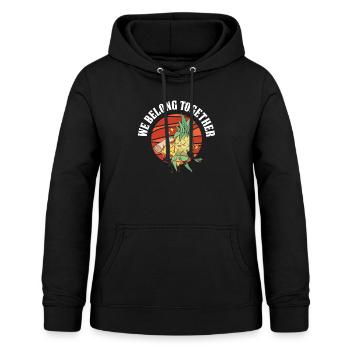 Pizza Pineapple Pizza - Sweat à capuche Femme - noir - Devant - AI Model Female 172 light (172cm)