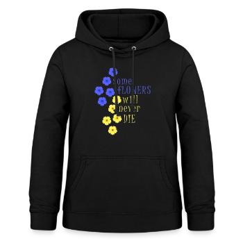 ukraine frieden kiew krim free ukrain flower - Frauen Hoodie - Schwarz - Vorne - AI Model Female 172 light (172cm)