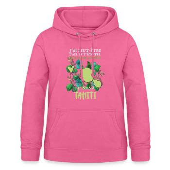 Tahiti Mon Ile Ma Passion Cadeau Femme Et Homme - Sweat à capuche Femme - rose - Devant - AI Model Female 172 light (172cm)