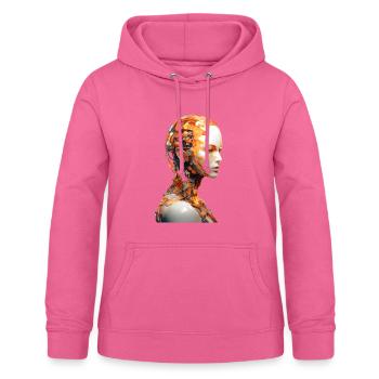 Portrait d’une androïde femelle - Sweat à capuche Femme - rose - Devant - AI Model Female 172 light (172cm)