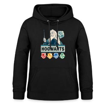 Harry Potter Willkommen In Hogwarts Dumbledore - Frauen Hoodie - Schwarz - Vorne - AI Model Female 172 light (172cm)