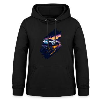 Voiture de sport - Sweat à capuche Femme - noir - Devant - AI Model Female 172 light (172cm)