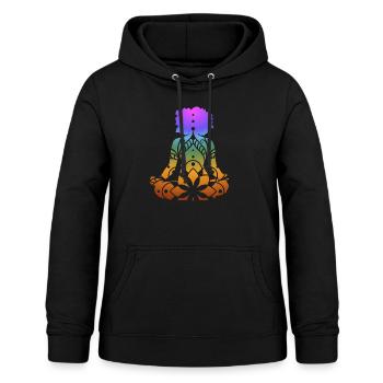 Yoga Meditation Mandala - Women's Hoodie - black - Front - AI Model Female 172 light (172cm)