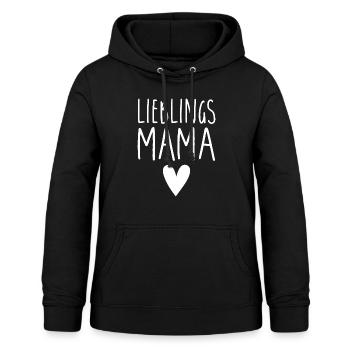 Lieblings Mama Herz - Frauen Hoodie - Schwarz - Vorne - AI Model Female 172 light (172cm)