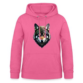 Wolf Kopf - Frauen Hoodie - Pink - Vorne - AI Model Female 172 light (172cm)