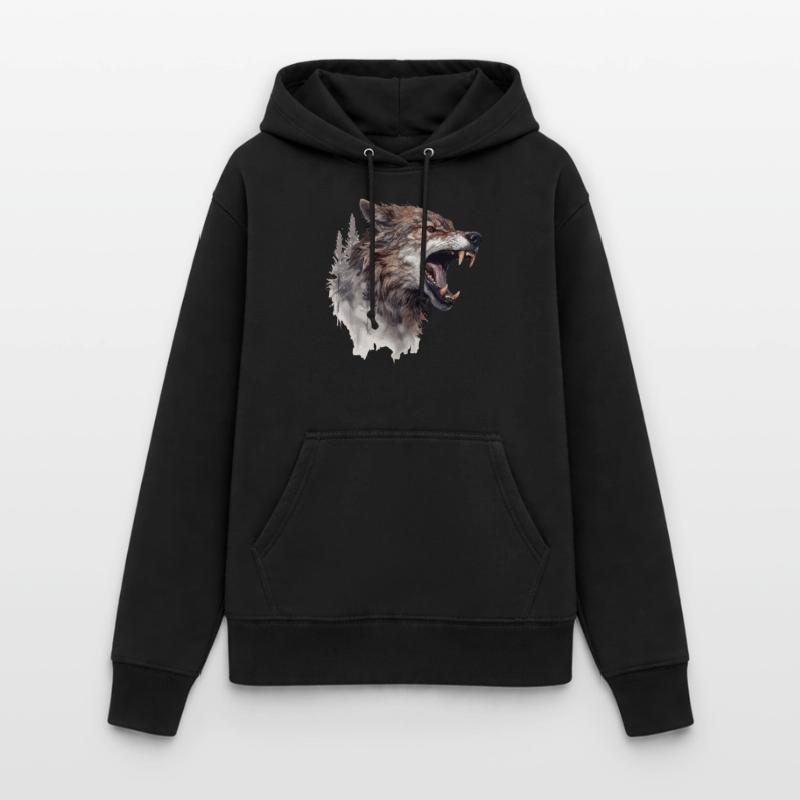 Wolf Wolf Head Scratch Marks Claws Wild Forest Hunter Sweat à capuche Femme