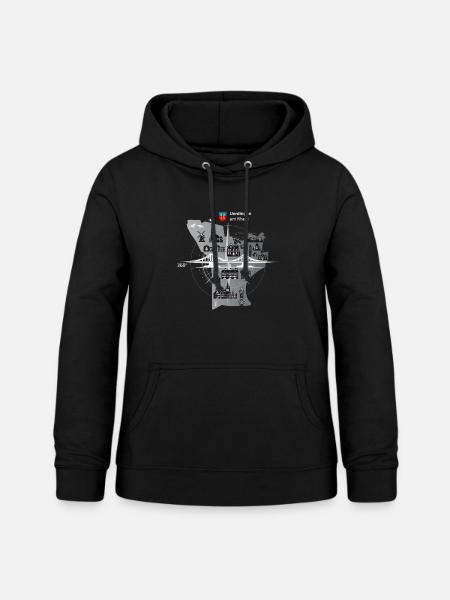 Uerdingen am Rhein 360° - Frauen Hoodie - Schwarz