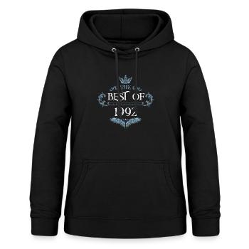 1992 best of - Sweat à capuche Femme - noir - Devant - AI Model Female 172 light (172cm)