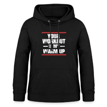 Gym Workout Warmup Gewichtheben Powerlifting - Frauen Hoodie - Schwarz - Vorne - AI Model Female 172 light (172cm)