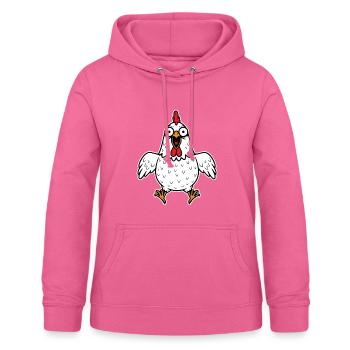 Huhn Henne Hahn Gockel Geflügel Hühner verrückt  - Frauen Hoodie - Pink - Vorne - AI Model Female 172 light (172cm)