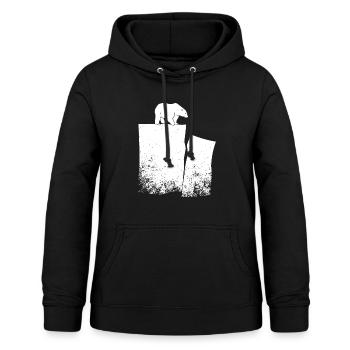 Eisbär und globale Erwärmung - Frauen Hoodie - Schwarz - Vorne - AI Model Female 172 light (172cm)