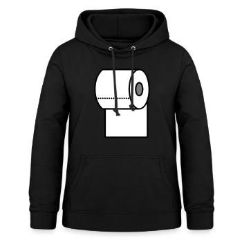 Papier toilette papier toilette - Sweat à capuche Femme - noir - Devant - AI Model Female 172 light (172cm)