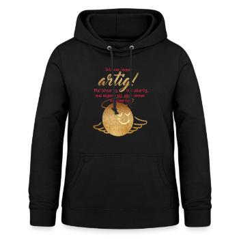 Ich War Immer Artig - Frauen Hoodie - Schwarz - Vorne - AI Model Female 172 light (172cm)