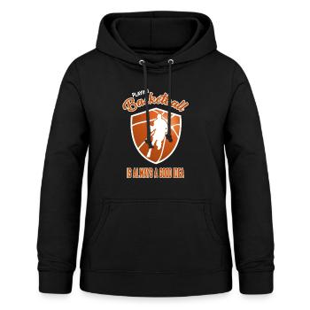 Basketball Streetball Korb Mannschaft Geschenk - Frauen Hoodie - Schwarz - Vorne - AI Model Female 172 light (172cm)