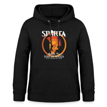 Sparta - Frauen Hoodie - Schwarz - Vorne - AI Model Female 172 light (172cm)