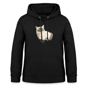 Ragdoll Katze - Frauen Hoodie - Schwarz - Vorne - AI Model Female 172 light (172cm)