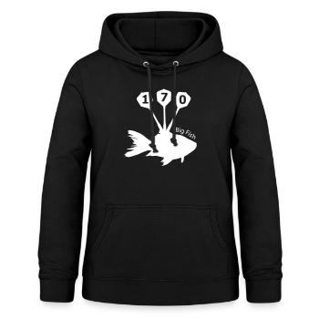Big Fish - 170 - Darts - Frauen Hoodie - Schwarz - Vorne - AI Model Female 172 light (172cm)