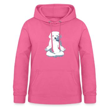 Chien maltais - Sweat à capuche Femme - rose - Devant - AI Model Female 172 light (172cm)