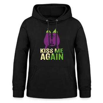 Küss Pe noch einmal. Süße Aubergine - Frauen Hoodie - Schwarz - Vorne - AI Model Female 172 light (172cm)