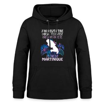 Martinique Mon île Que J'aime Citation Martinique - Sweat à capuche Femme - noir - Devant - AI Model Female 172 light (172cm)