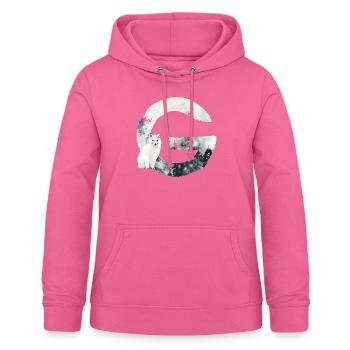 G – caractère décoratif – hiver - Sweat à capuche Femme - rose - Devant - AI Model Female 172 light (172cm)