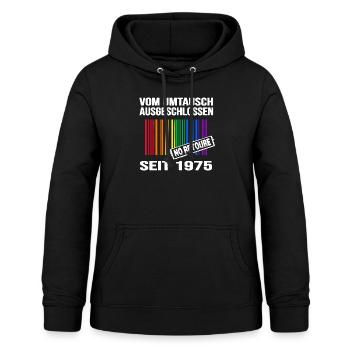 1975 geburtstag regenbogen pride birthday-party - Frauen Hoodie - Schwarz - Vorne - AI Model Female 172 light (172cm)