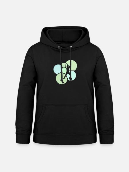 Baseball Batting Bat Fielding - Frauen Hoodie - Schwarz