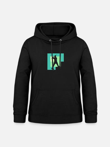 Baseball Baseballschläger Baseballer - Frauen Hoodie - Schwarz
