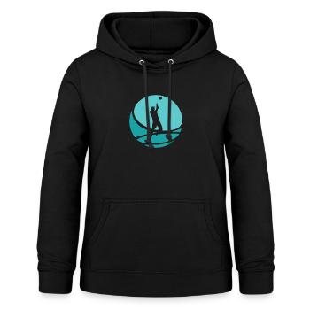 Beachvolleyball Volleyball Beachvolleyball - Frauen Hoodie - Schwarz - Vorne - AI Model Female 172 light (172cm)