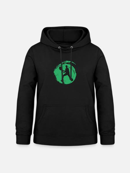 Aufschlag Tennisplatz - Frauen Hoodie - Schwarz