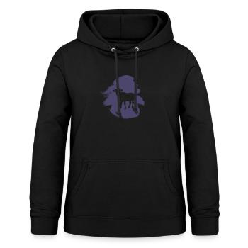 Rind Rind Rind - Frauen Hoodie - Schwarz - Vorne - AI Model Female 172 light (172cm)