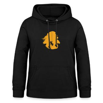 Bergsteigen Bergsteiger Kletterer - Frauen Hoodie - Schwarz - Vorne - AI Model Female 172 light (172cm)
