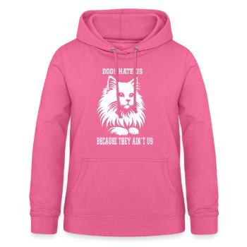 Chat Dire Amant De Chat Humour Drôle - Sweat à capuche Femme - rose - Devant - AI Model Female 172 light (172cm)
